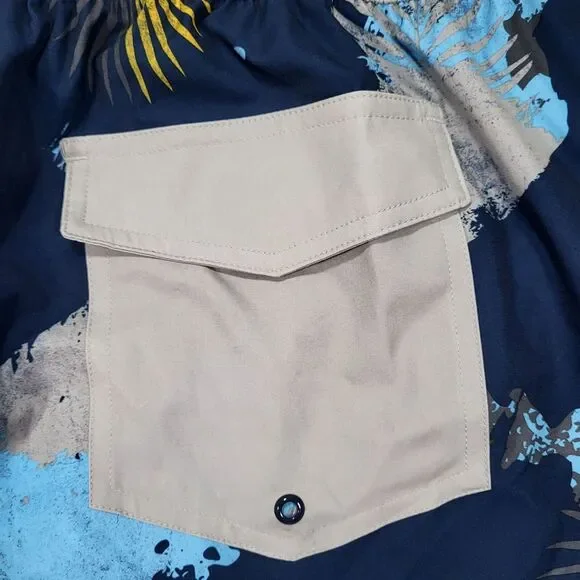 George At The Knee Men's 2XL Blue Board Swim Trunks Shorts UPF 50+ Stretch‎ - Picture 10 of 11